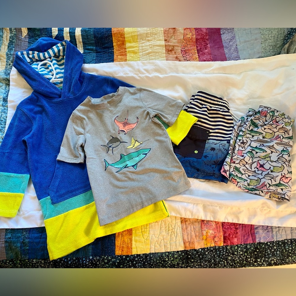 Boys Mini Boden / Cat & Jack 4T Swim Bundle